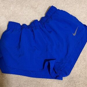 Nike Royal Blue Athletic Shorts with Reflective Swoosh